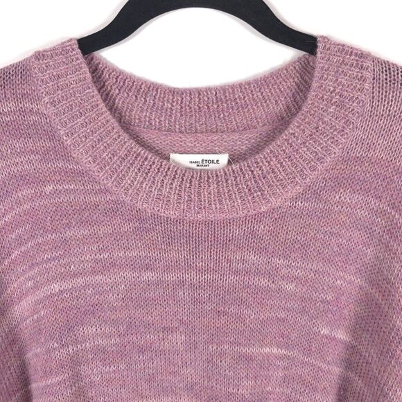 ISABEL MARANT Size 38 S/M Gatliny ALPACA WOOL LINEN Sweater Pink Mauve Pullover - Picture 11 of 16